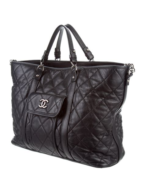 chanel large shopper tote|large zipped shopping bag Chanel.